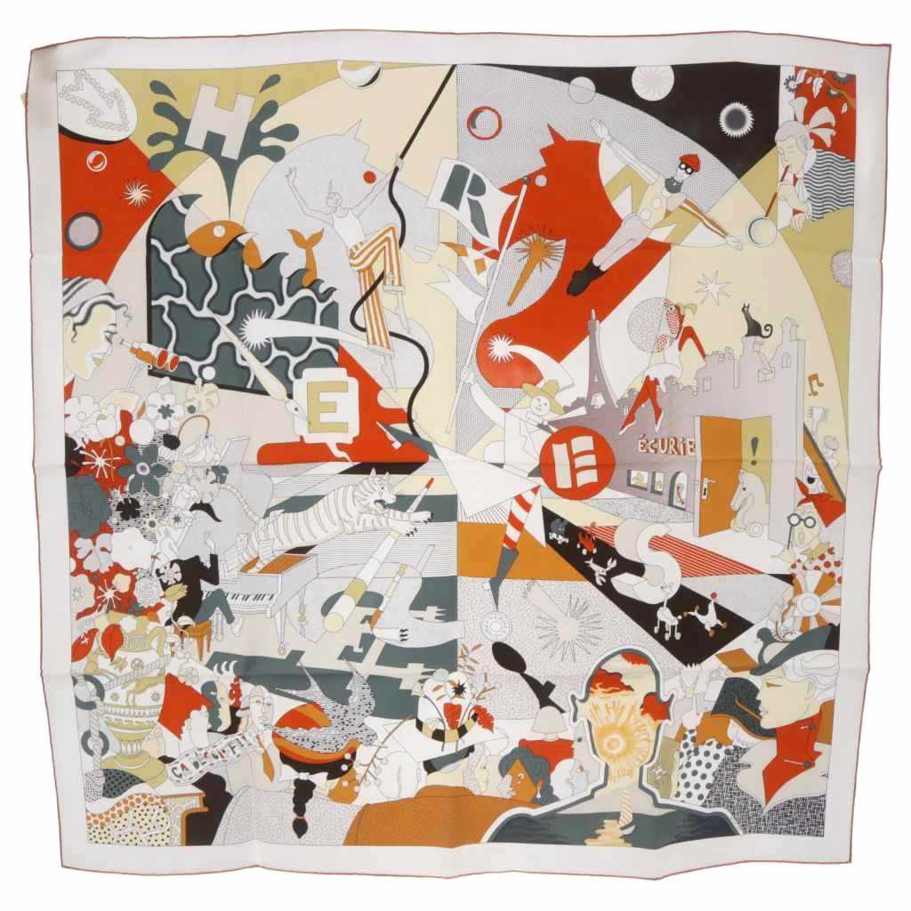 未使用品 エルメス HERMES スカーフ カレ90 CA DECOIFFE! サ・デコワフ 