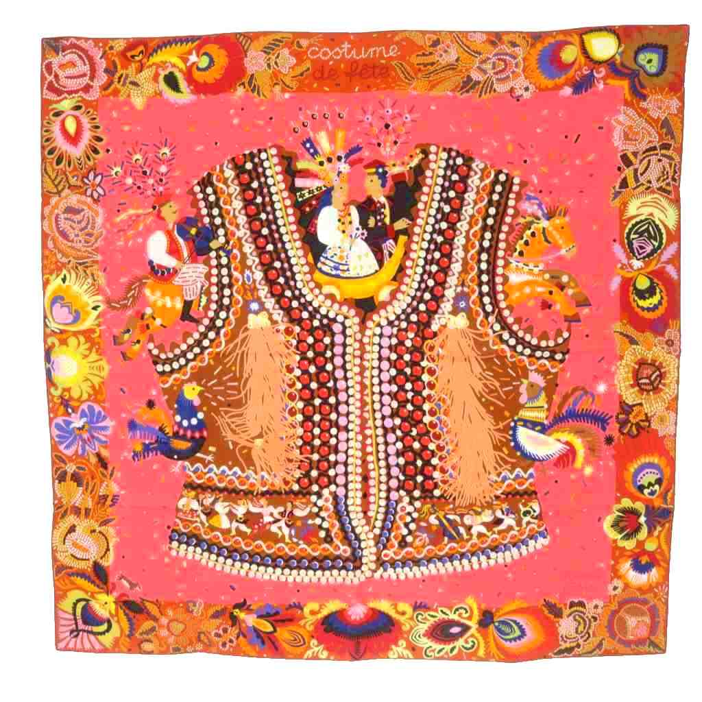 エルメス HERMES スカーフ カレ90 COSTUME DE FETE コスチューム・ドゥ 
