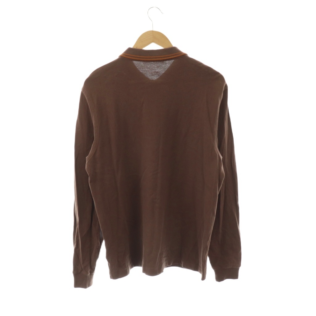 フレッドペリー FRED PERRY 長袖 ポロシャツ L ブラウン /HK □OS 