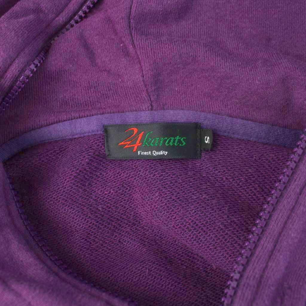 トゥエンティフォーカラッツ 24カラッツ 24karats ジップアップパーカー S 紫 パープル 長袖 フード付き ジップアップ /AB ■OS メンズ レディース