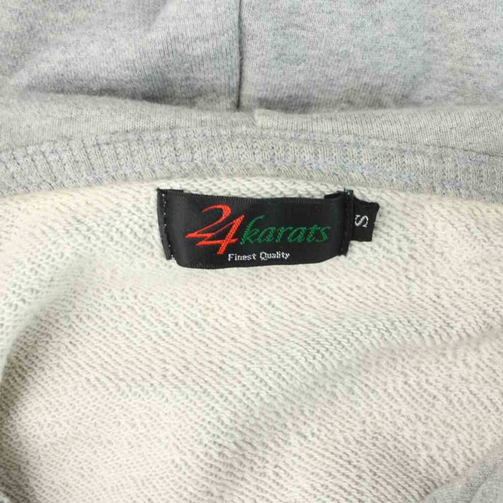 トゥエンティフォーカラッツ 24カラッツ 24karats ジップアップパーカー パーカー S グレー ジップアップ 長袖 ロゴプリント /AB ■OS メンズ レディース