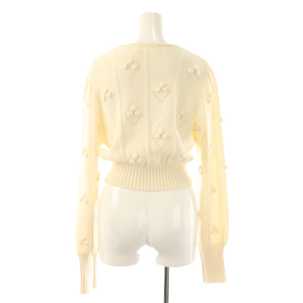 mamekurogouchi ニットカーディガン 2 Fur Knitted Cardigan - white