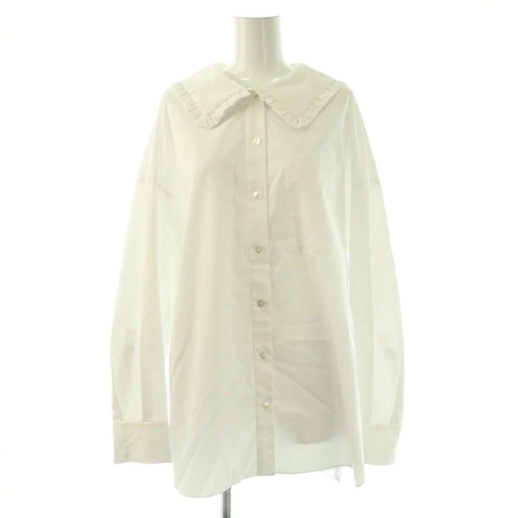 エンフォルド ENFOLD 25AW FRILL-COLLAR SHIRT シャツ ブラウス 38 