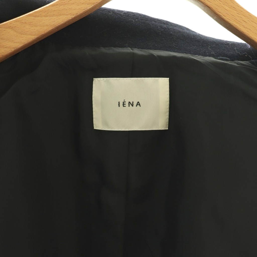 イエナ IENA 25AW メルトンウール ピーコート ダブル 36 ネイビー /HK ■OS  レディース
