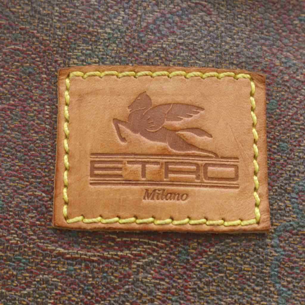 エトロ ETRO ミニボストンバッグ ハンドバッグ ペイズリー柄 PVC 