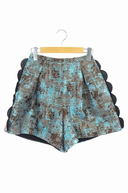 チェスティ Chesty パンツ ショートパンツ メタリック ラメ 0 青 グレー Es Os レディース 170 ベクトルパーク