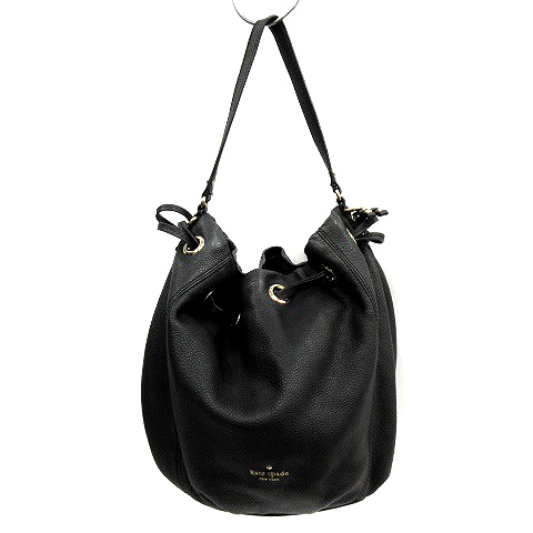 ケイトスペード KATE SPADE バッグ ハンド 巾着形 レザー 黒 ケイトスペード KATE SPADE バッグ ハンド 巾着形 レザー 黒