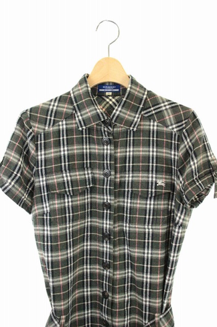 バーバリーブルーレーベル BURBERRY BLUE LABEL シャツワンピース 半袖  