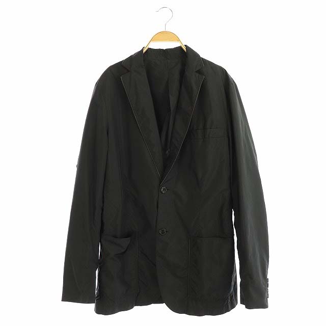 ゼニア Zegna テーラードジャケット ナイロンジャケット シングル M 50 黒 ブラック Df Os Ibs メンズ 170 ベクトルパーク