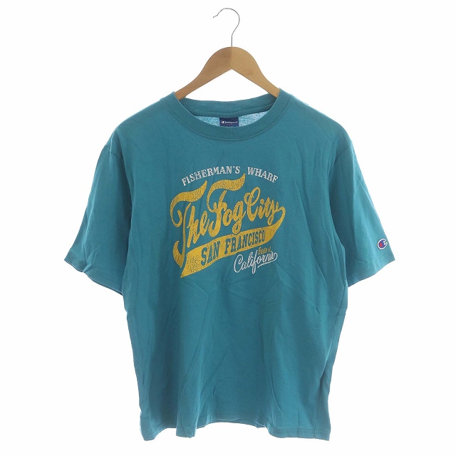 チャンピオン Champion Tシャツ カットソー プリント 半袖 O ブルー 青 Ao Os Sc メンズ 170 ベクトルパーク