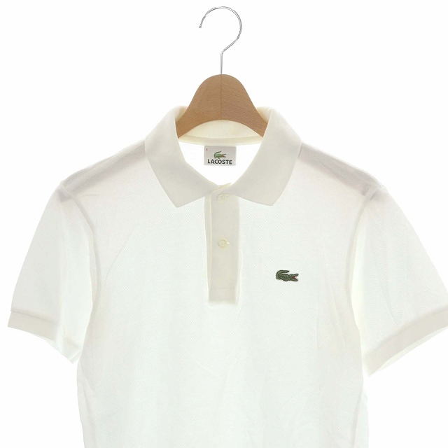 ラコステ LACOSTE ポロシャツ 半袖 ロゴ 1 ホワイト 白 /AO □OS