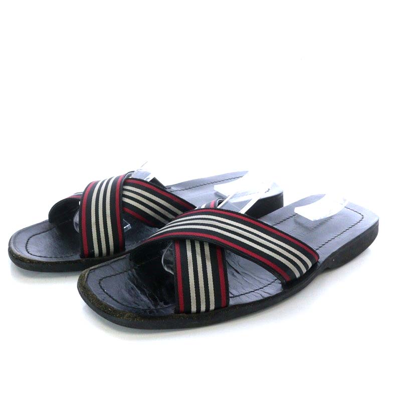 バーバリーブラックレーベル BURBERRY BLACK LABEL サンダル フラット 