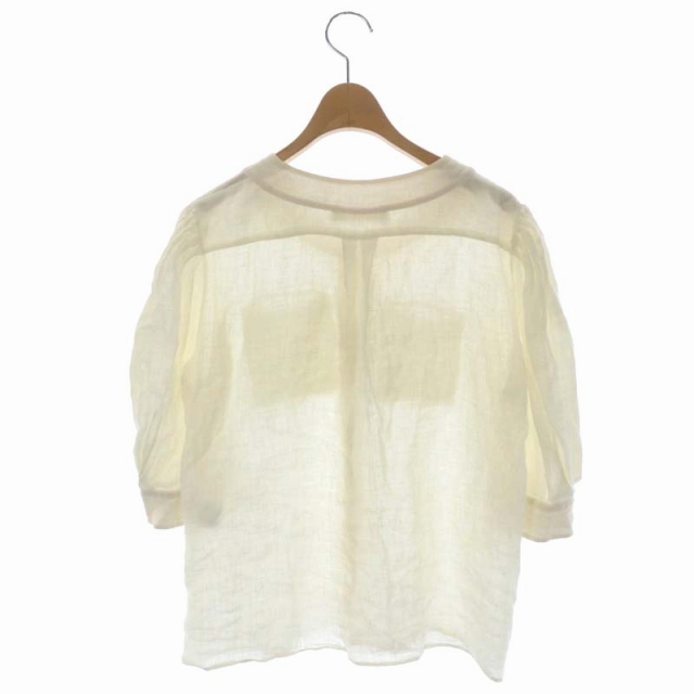 chloe クロエ　リネンブラウス クロエ CHLOE ブラウス シャツ 七分袖 リネン 38 アイボリー /ES