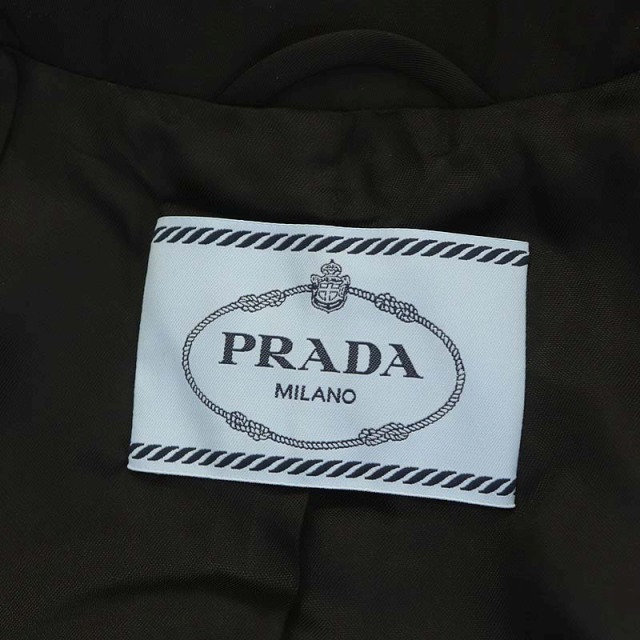 プラダ PRADA 19AW ベルト付ジャケット ミドル丈 ダブル くるみボタン  