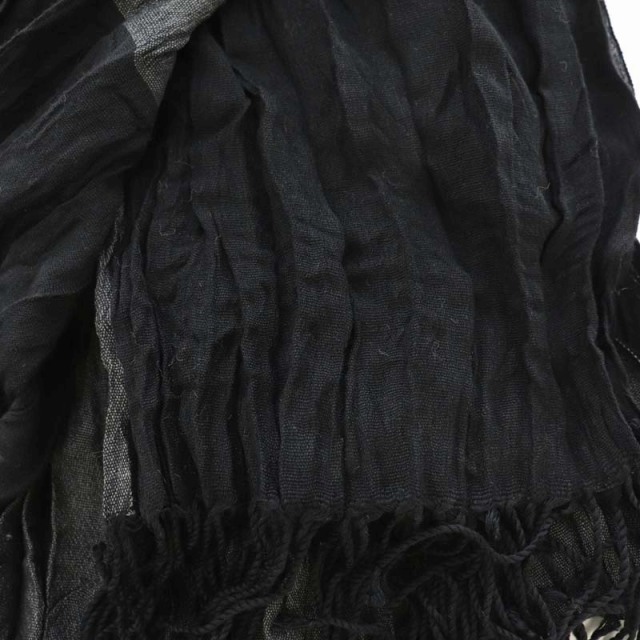 イッセイミヤケ ISSEY MIYAKE シワ加工 ストール ショール フリンジ 