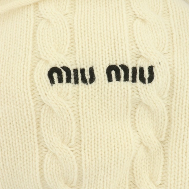 ミュウミュウ miumiu 21年製 ニット ウール カシミヤ混 ケーブル  