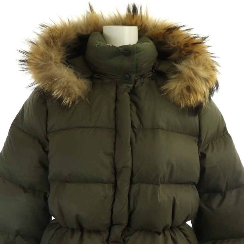 MONCLER ダウンジャケット ファー付き　茶タグ MONCLER CEZANNE セザンヌ / モンクレール 茶タグ フード付き