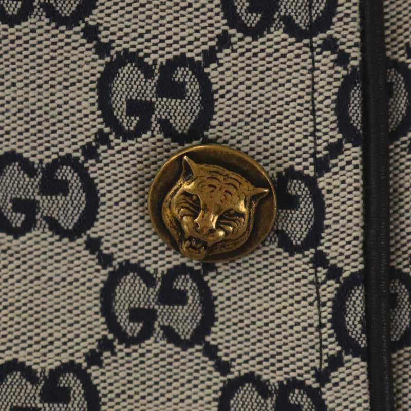 グッチ GUCCI GGキャンバス タイガー Aラインスカート ひざ丈 切替