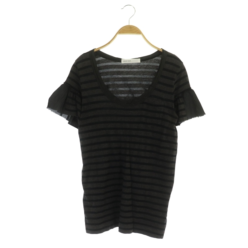 サカイラック sacai luck カットソー 半袖 ボーダー Uネック 2 