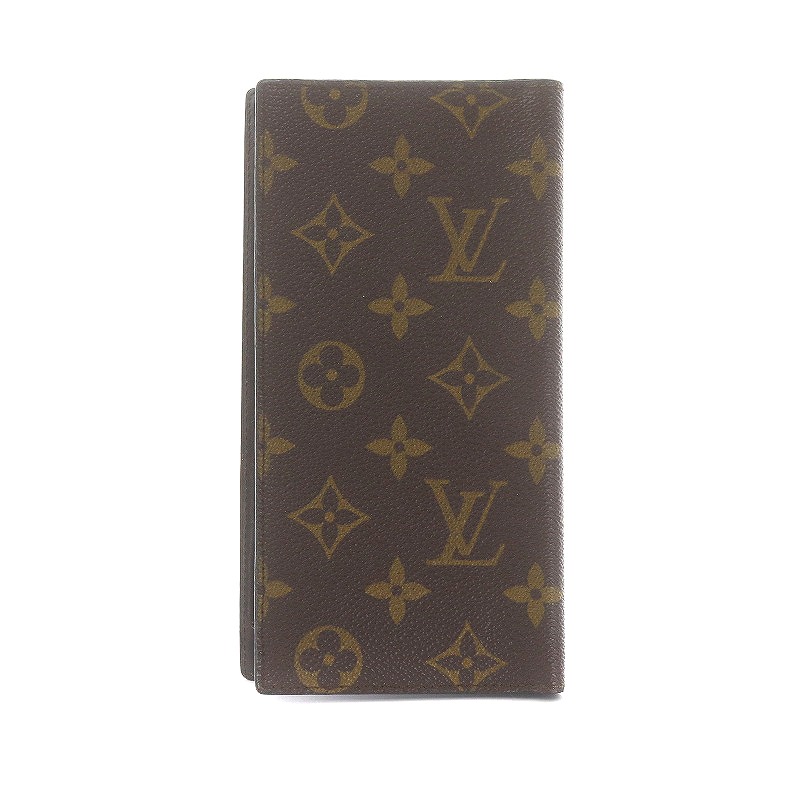 ルイヴィトン LOUIS VUITTON モノグラム 札入れ 長財布 茶 ブラウン 