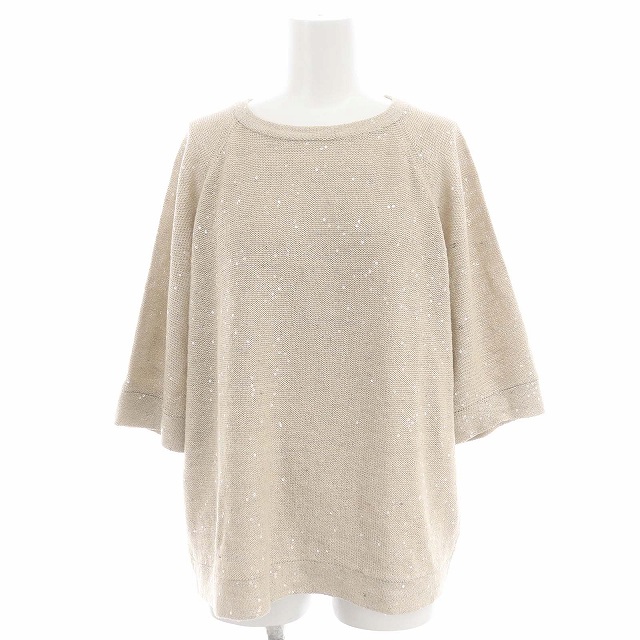ブルネロクチネリ BRUNELLO CUCINELLI リネンシルク スパンコール 