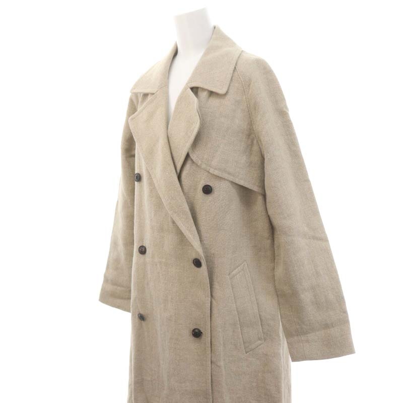 未使用品 プラージュ Plage コート ロング ベルト付き 36 グレー 17AW /HA ■OS レディース