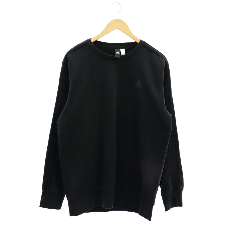メンズ　アディダス　裏起毛　トレーナー　スウェット　ブラック アディダス パーカー トップス プルオーバー スウェット 裏起毛