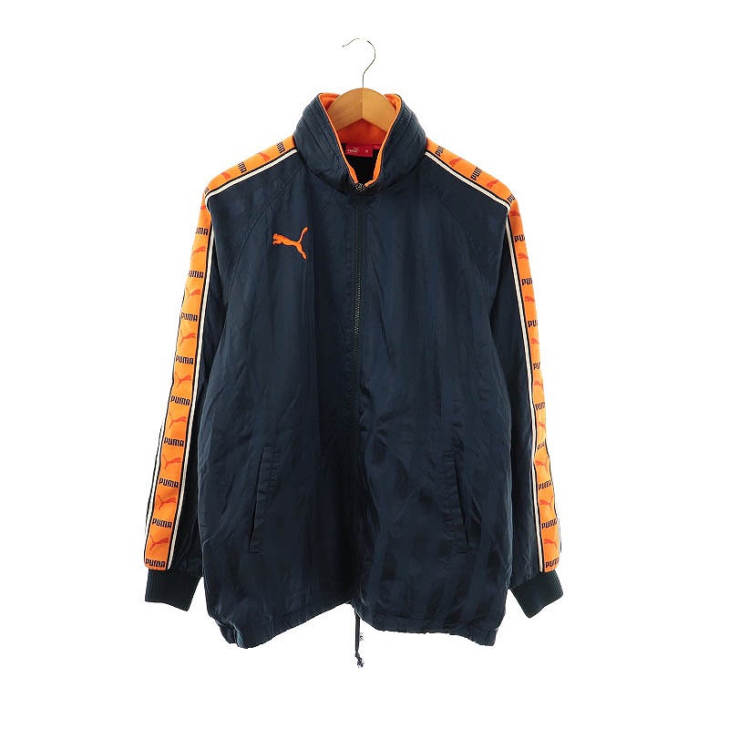 プーマ PUMA ジャケット ジップアップ M ネイビー オレンジ /HK □OS 