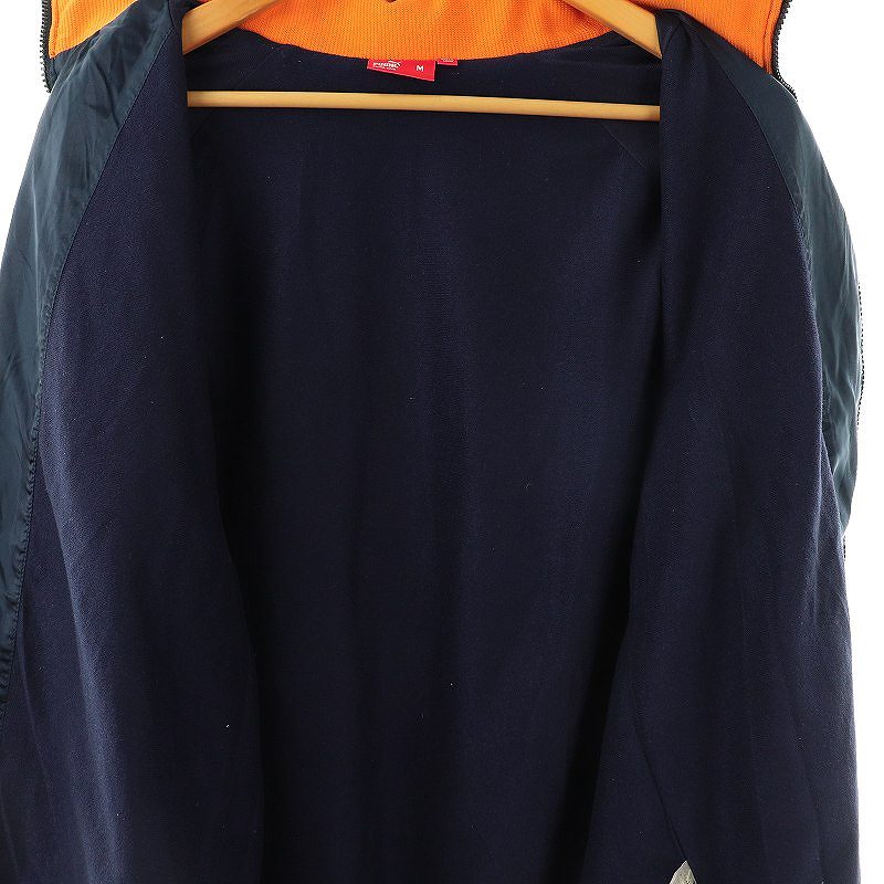 プーマ PUMA ジャケット ジップアップ M ネイビー オレンジ /HK □OS 