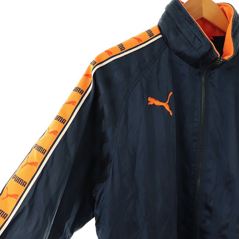 プーマ PUMA ジャケット ジップアップ M ネイビー オレンジ /HK □OS 