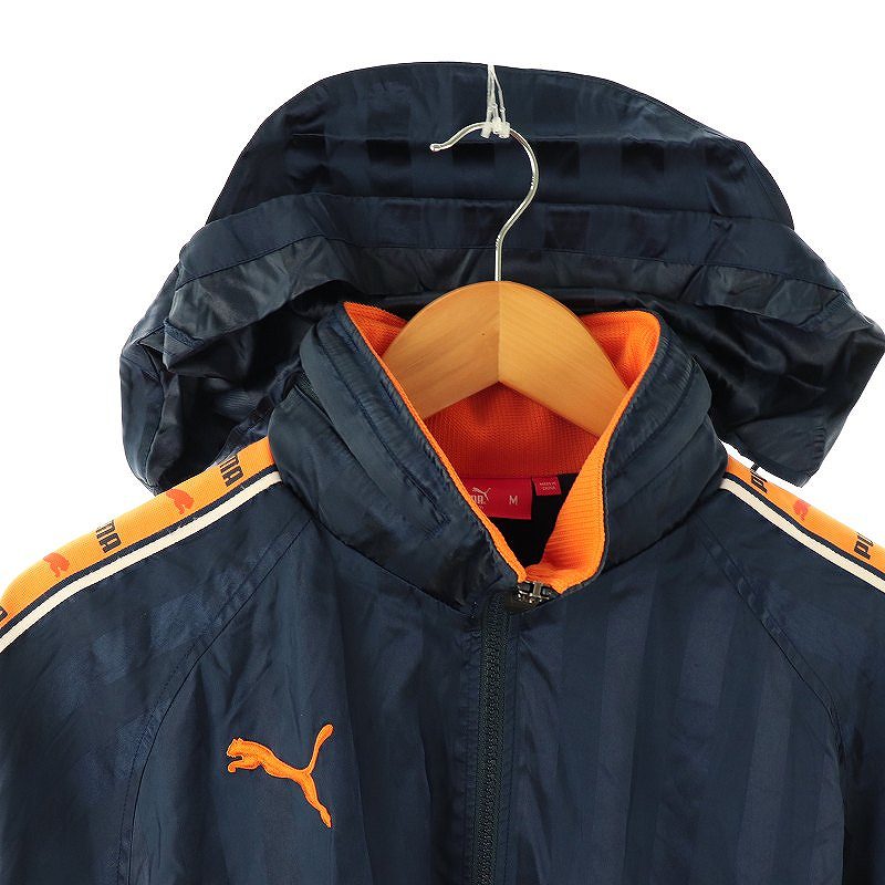 プーマ PUMA ジャケット ジップアップ M ネイビー オレンジ /HK □OS 