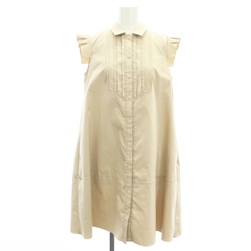 フォクシーニューヨーク FOXEY NEW YORK ノースリーブシャツワンピース 