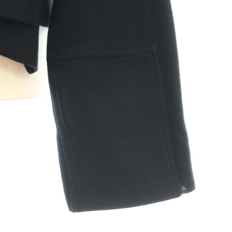 【美品】オンワード樫山　自由区　ブラックレザー　アウター 48 23区 黒 ジャケット 48 大きいサイズ オンワード樫山 日本製