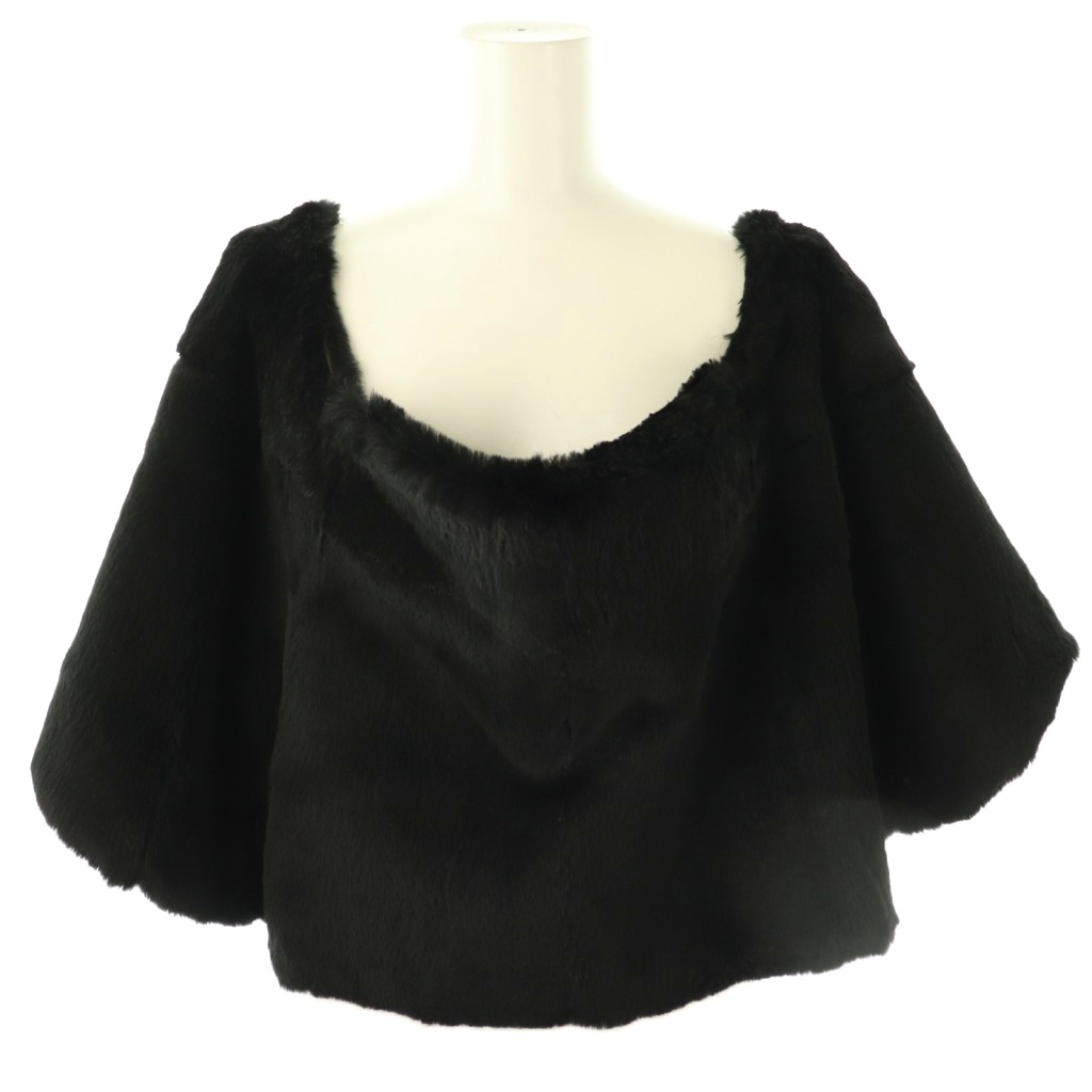 【中古】メゾンマルジェラ 1 Maison Margiela 1 ラビットファー ケープ ボレロ 40 ブラック /HK ■OS ■SH レディース メゾンマルジェラ 1 Maison Margiela 1 ラビットファー ケープ ボレロ