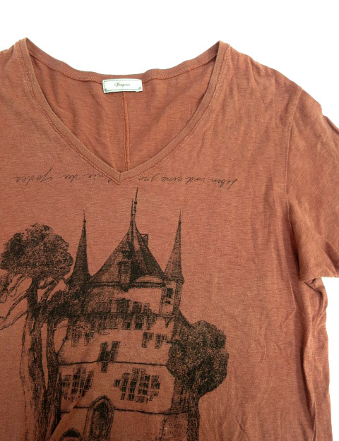 フラジャイス fraguais Tシャツ カットソー Vネック 半袖 プリント 3 