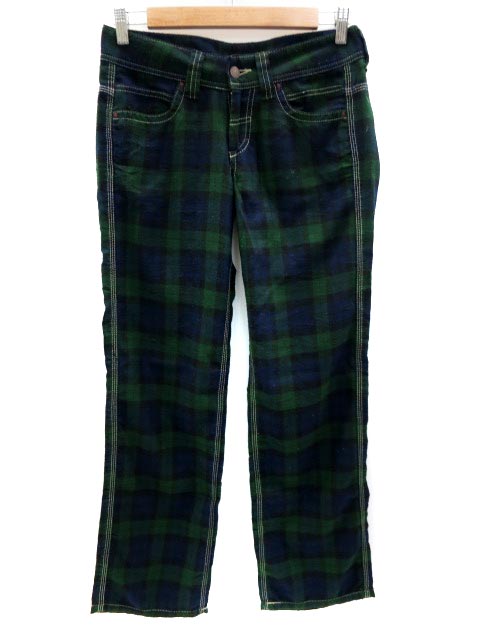 ビームスボーイ Beams Boy パンツ ストレート ロング チェック 1 緑 グリーン Ah34 メンズ 171 ベクトルパーク