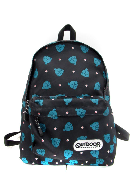 アウトドアプロダクツ Outdoor Products バッグ リュックサック デイパック バックパック 総柄 ナイロンキャンバス 黒 ブラック Ah49 メンズ レディース 171 ベクトルパーク