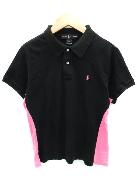 ⭐︎RALPH LAUREN⭐︎ 新品メンズポロシャツ　ブラック　ピンク ラルフローレン RALPH LAUREN シャツ ポロシャツ 半袖