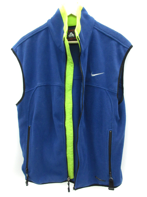 ナイキ Nike エーシージー Acg ジャケット ベスト フリース ミドル丈 ノースリーブ スタンドカラー ジップアップ M 青 ブルー Ff24 メンズ 171 ベクトルパーク