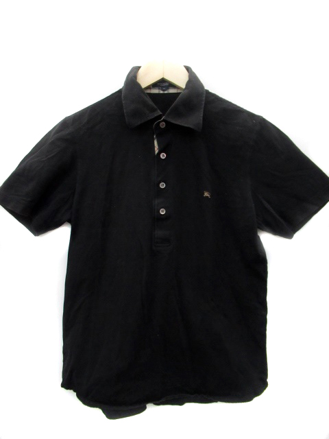 【タグ付き新品未使用】BURBERRY LONDON ブラック ポロシャツ M バーバリー ロンドン BURBERRY LONDON ポロシャツ 半袖 ポロカラー