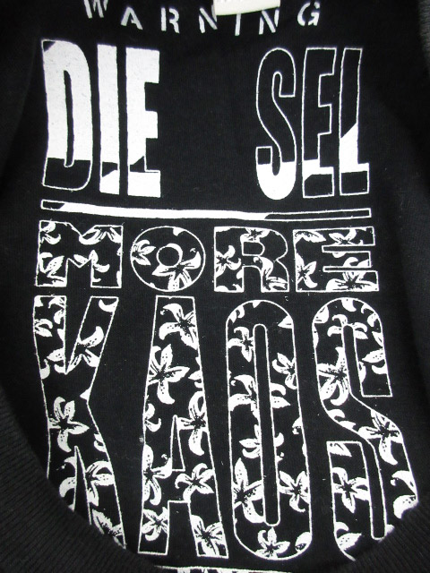 DIESEL◆オーバーサイズTシャツ ブラック アイボリー Men's T-shirt with Oval D print and embroidery | Black | Diesel