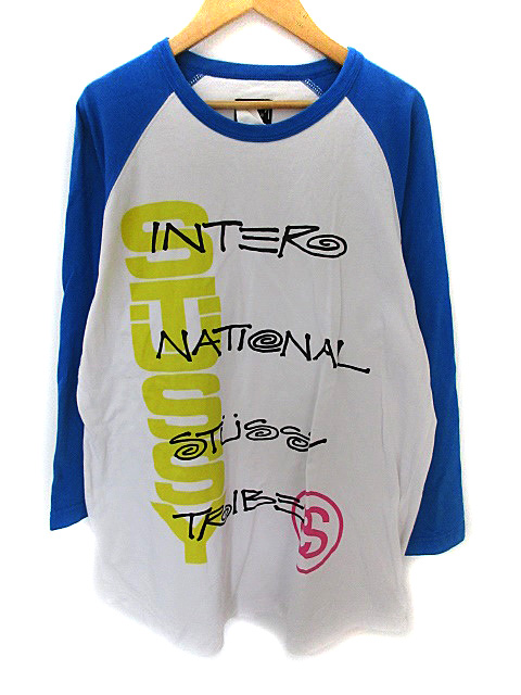 ステューシー STUSSY Tシャツ カットソー ラウンドネック 長袖 L