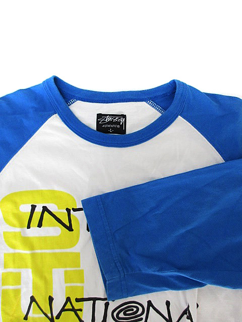 ステューシー STUSSY Tシャツ カットソー ラウンドネック 長袖 L