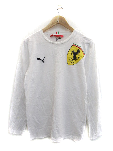 プーマ PUMA フェラーリ コラボ Tシャツ カットソー 長袖 ラウンド 