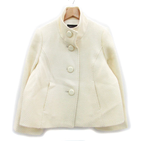 ケティ Ketty コート スタンドカラー ショート丈 ウール M ホワイト 白 Ms レディース 171 ベクトルパーク