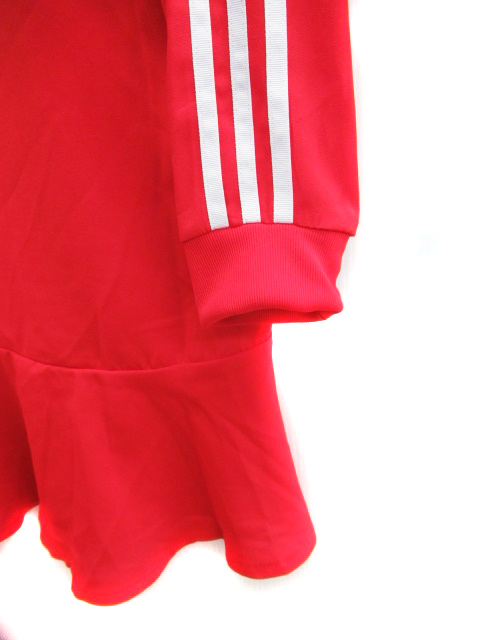 adidas 赤　ワンピース　ハイネック adidas】3ストライプ ワンピース☆2カラー (adidas/ワンピース