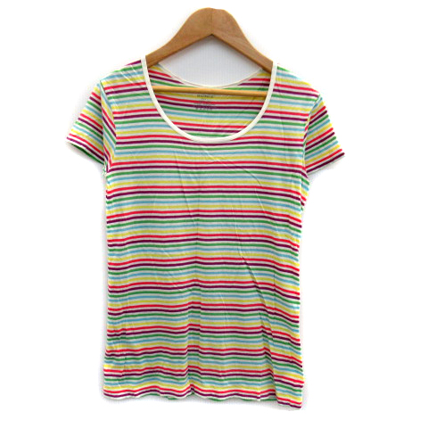 マカフィー Macphee トゥモローランド Tシャツ カットソー 半袖 ラウンドネック ボーダー柄 マルチカラー 1 白 黄 紫 緑 水色 Sy23 レディース 171 ベクトルパーク マカフィー Macphee トゥモローランド Tシャツ カットソー 半袖 ラウンドネック ボーダー柄 マルチカラー 1 白 黄 紫 緑 水色 Sy23 レディース 171 ベクトルパーク