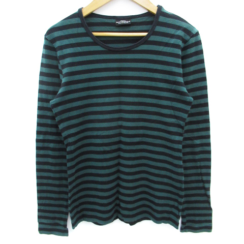 マリメッコ marimekko Tシャツ カットソー 長袖 Uネック ボーダー柄 XS 