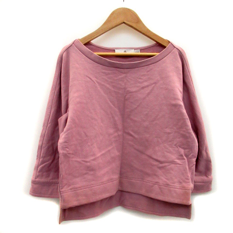 アディダス バイ ステラマッカートニー Adidas By Stella Mccartney トレーナー プルオーバー 七分袖 ラウンドネック 無地 Xs ピンク Ms39 レディース 171 ベクトルパーク