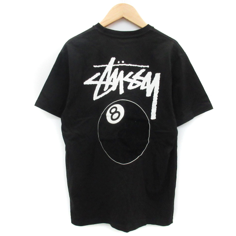 ステューシー Stussy Tシャツ カットソー 半袖 クルーネック ロゴ M 黒 ブラック Yk18 メンズ 171 ベクトルパーク